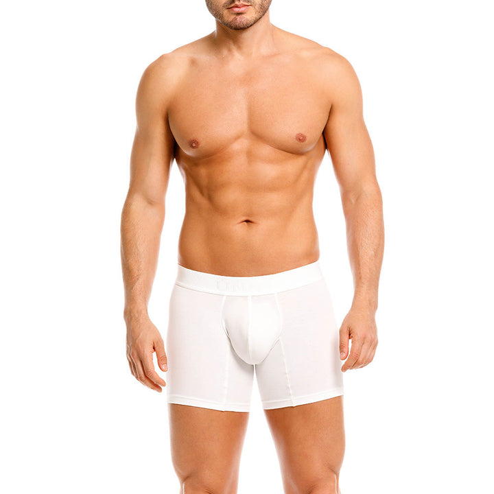 Mundo Unico Men's Nivjis Beige Mid-Length Boxer Briefs - Solid