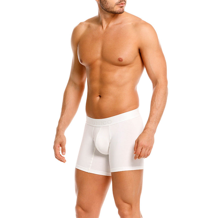 Mundo Unico Men's Nivjis Beige Mid-Length Boxer Briefs - Solid
