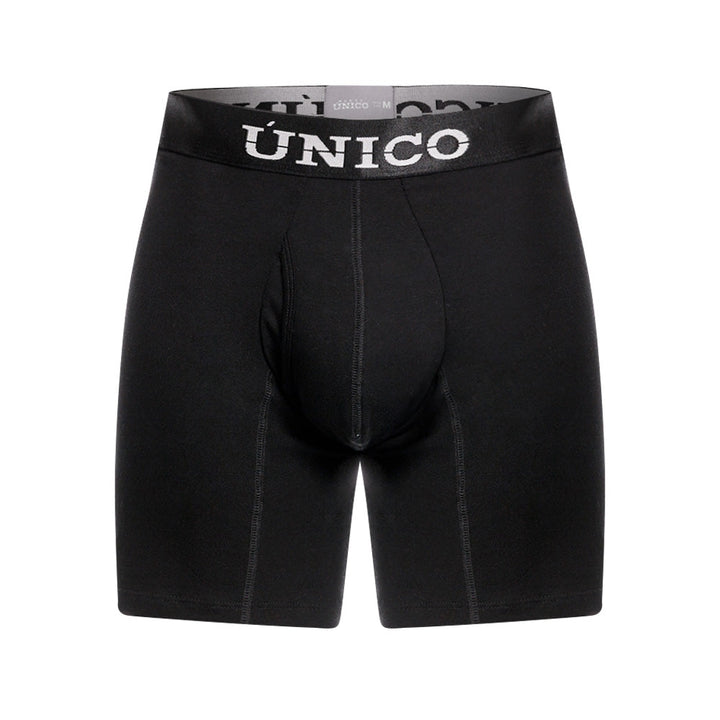 MUNDO ÚNICO "Relax Fit" Black Cotton Medium Boxer (BOXER MEDIO RELAX FIT BLACK NEGRO)