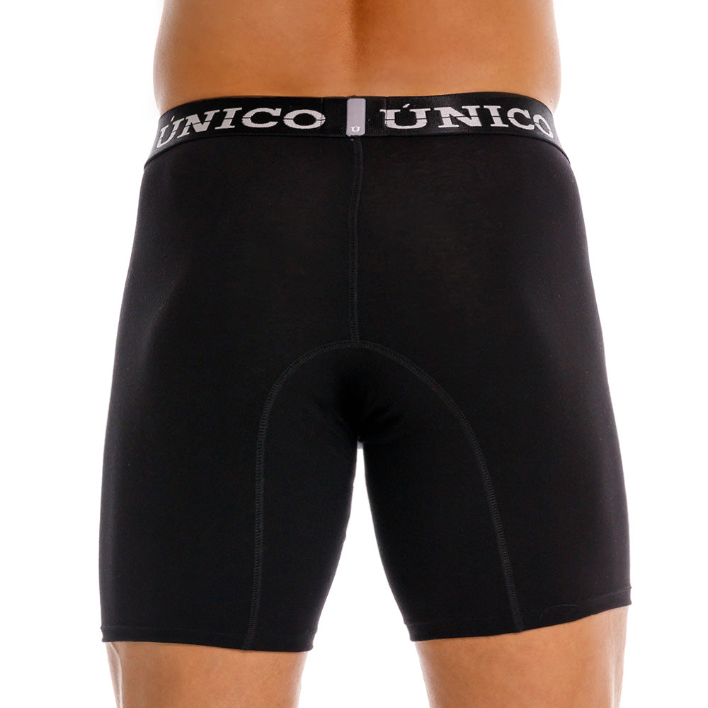 MUNDO ÚNICO "Relax Fit" Black Cotton Medium Boxer (BOXER MEDIO RELAX FIT BLACK NEGRO)