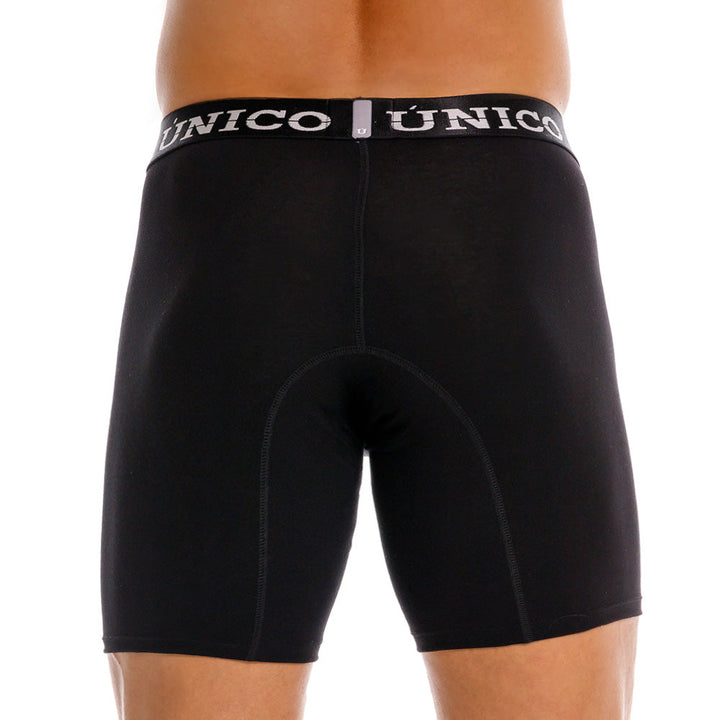 MUNDO ÚNICO "Relax Fit" Black Cotton Medium Boxer (BOXER MEDIO RELAX FIT BLACK NEGRO)