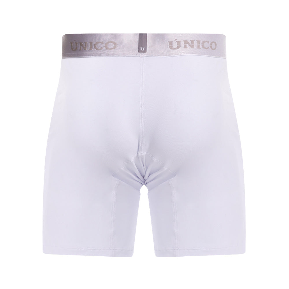 MUNDO ÚNICO Relax Fit White Mid Boxer Briefs (BOXER MEDIO RELAX FIT WHITE BLANCO)