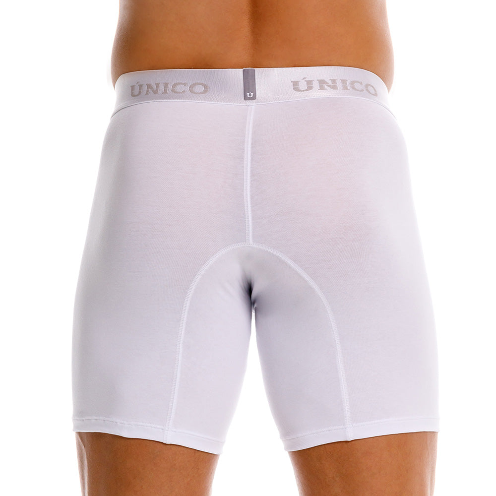 MUNDO ÚNICO Relax Fit White Mid Boxer Briefs (BOXER MEDIO RELAX FIT WHITE BLANCO)