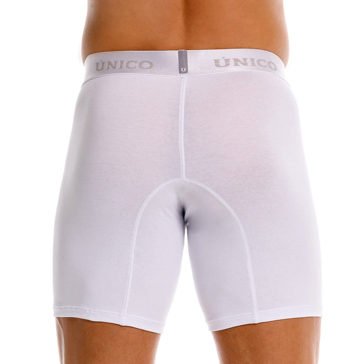 MUNDO ÚNICO Relax Fit White Mid Boxer Briefs (BOXER MEDIO RELAX FIT WHITE BLANCO)