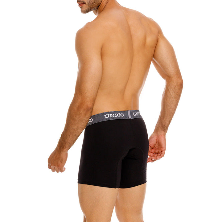 Mundo Unico Men’s Bóxer Medio Sorona Negro - Premium Cotton Boxer Briefs with Suspension Pouch