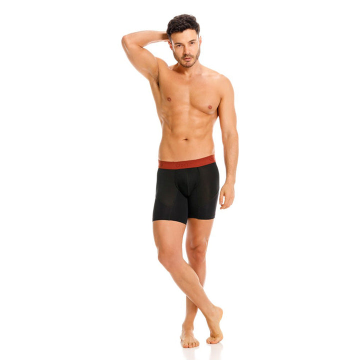 MUNDO ÚNICO "Sugary" Black Mid-Boxer Briefs (BOXER MEDIO SUGARY NEGRO)