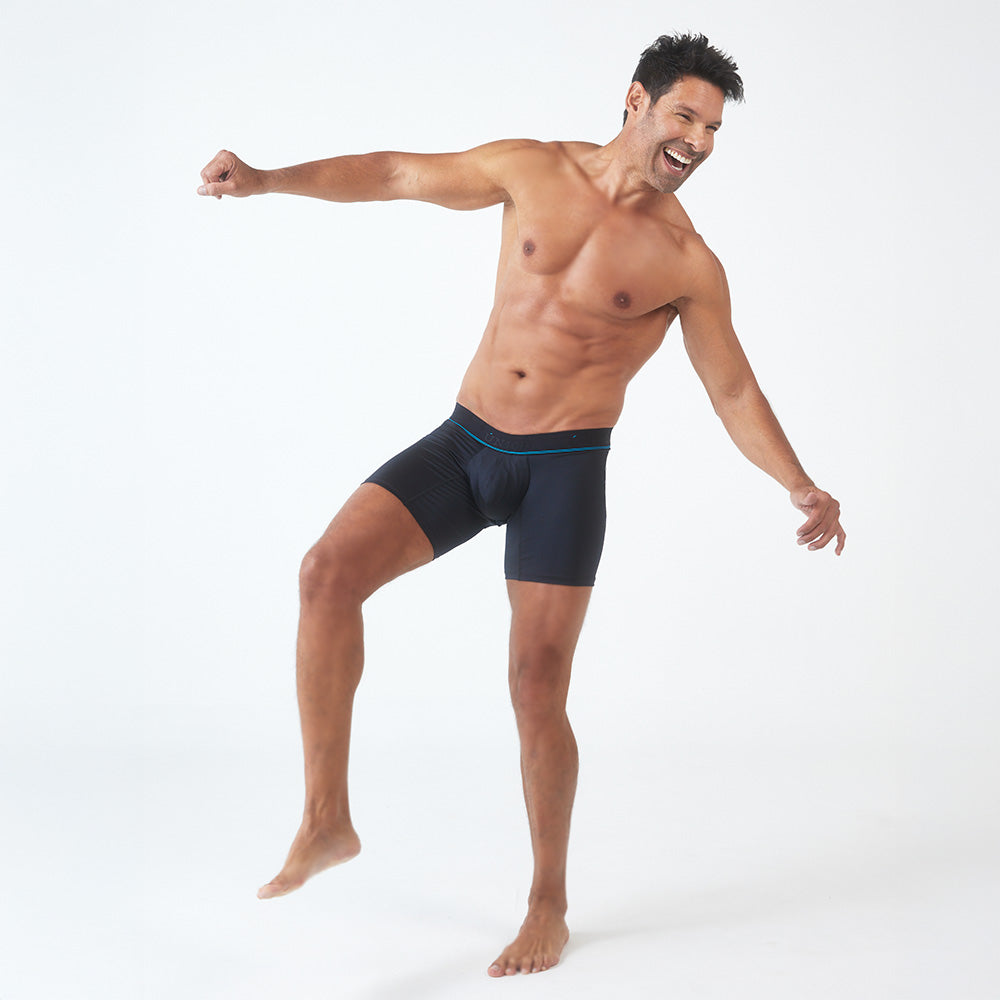 MUNDO ÚNICO ULTRASAFE Black Mid-Length Incontinence Boxer Briefs (BOXER MEDIO ULTRASAFE NEGRO)