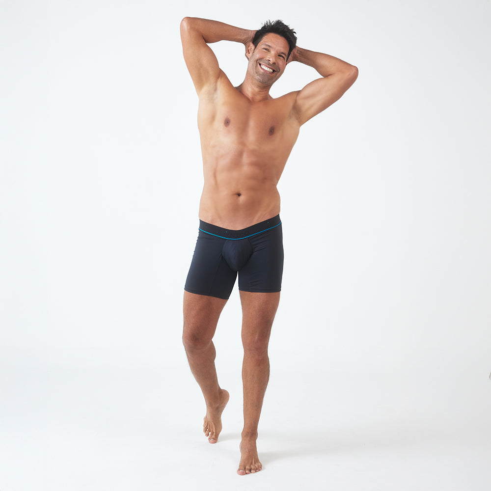 MUNDO ÚNICO ULTRASAFE Black Mid-Length Incontinence Boxer Briefs (BOXER MEDIO ULTRASAFE NEGRO)