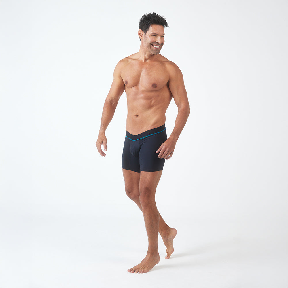 MUNDO ÚNICO ULTRASAFE Black Mid-Length Incontinence Boxer Briefs (BOXER MEDIO ULTRASAFE NEGRO)