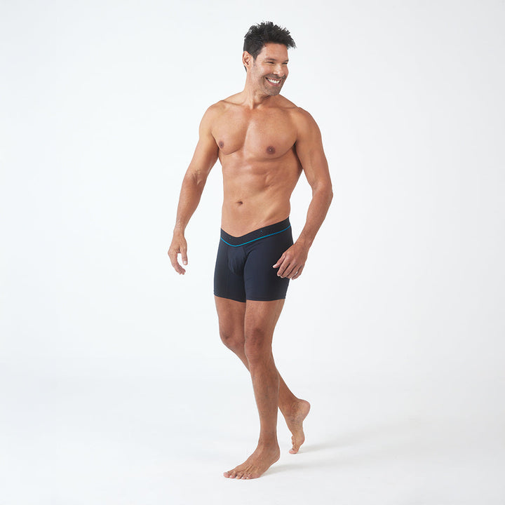 MUNDO ÚNICO ULTRASAFE Black Mid-Length Incontinence Boxer Briefs (BOXER MEDIO ULTRASAFE NEGRO)