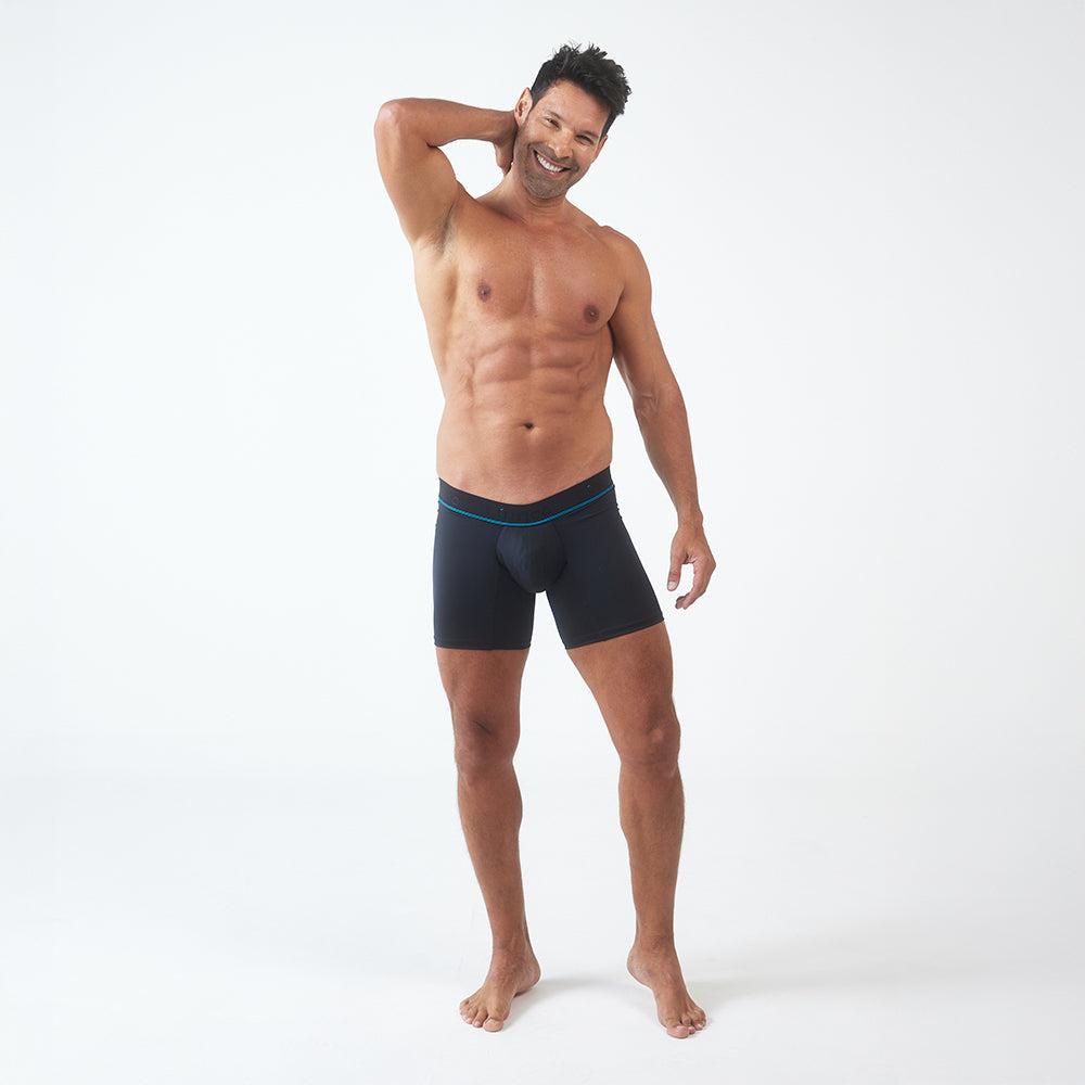 MUNDO ÚNICO ULTRASAFE Black Mid-Length Incontinence Boxer Briefs (BOXER MEDIO ULTRASAFE NEGRO)