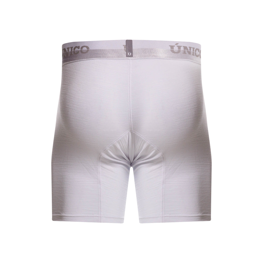 Mundo Unico Men's Yeniseos White Mid-Length Boxer Briefs - Solid