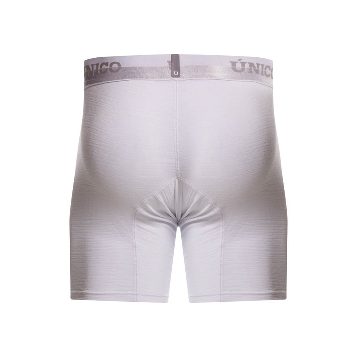 Mundo Unico Men's Yeniseos White Mid-Length Boxer Briefs - Solid