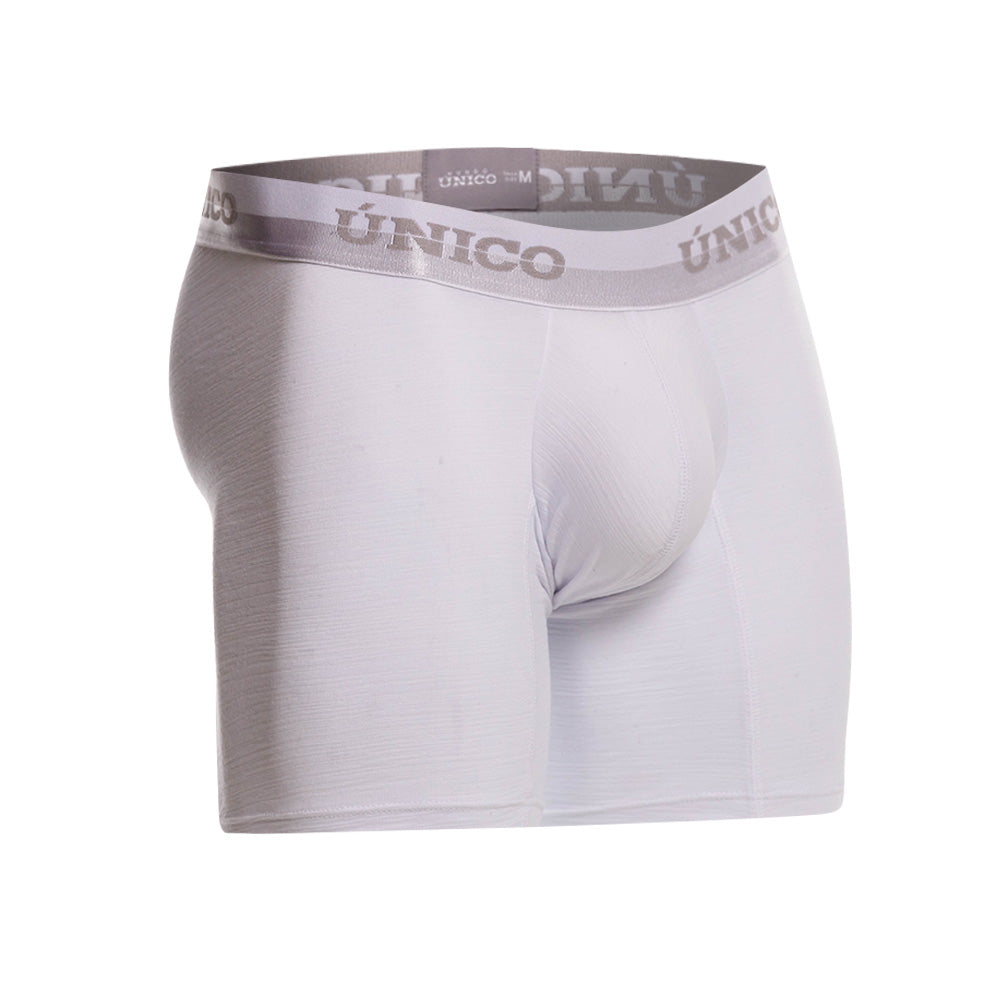 Mundo Unico Men's Yeniseos White Mid-Length Boxer Briefs - Solid