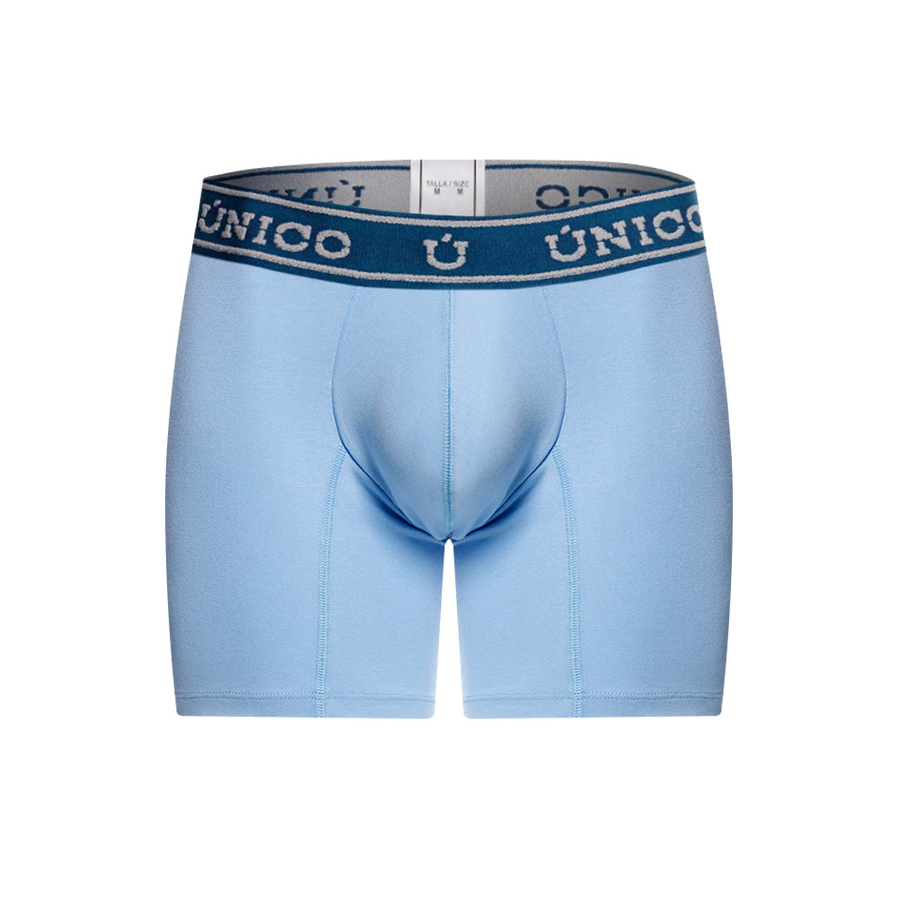Mundo Unico Men's Cotton Mid-Length Boxer Briefs - Zacapa Blue