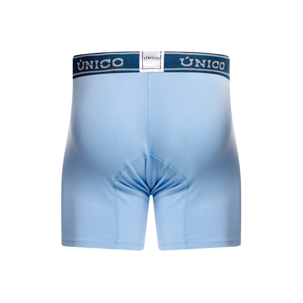Mundo Unico Men's Cotton Mid-Length Boxer Briefs - Zacapa Blue