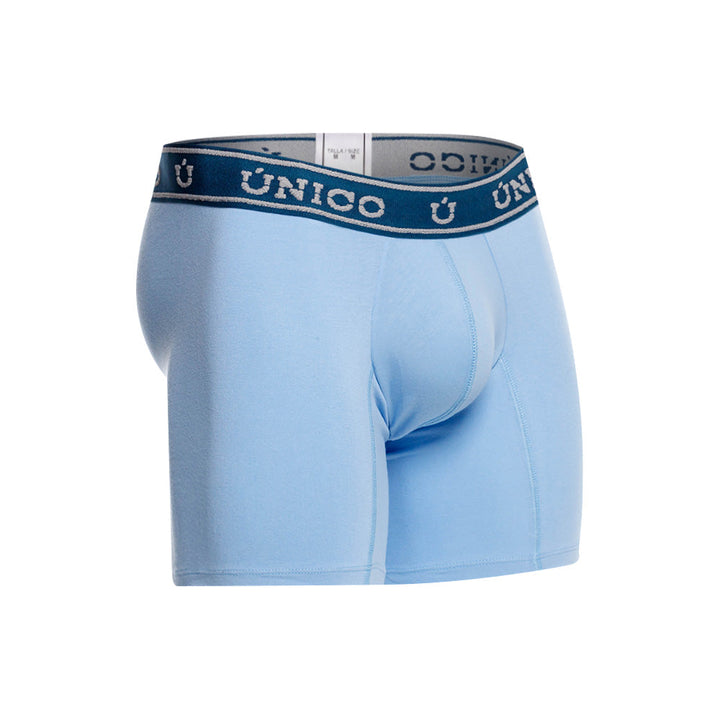 Mundo Unico Men's Cotton Mid-Length Boxer Briefs - Zacapa Blue