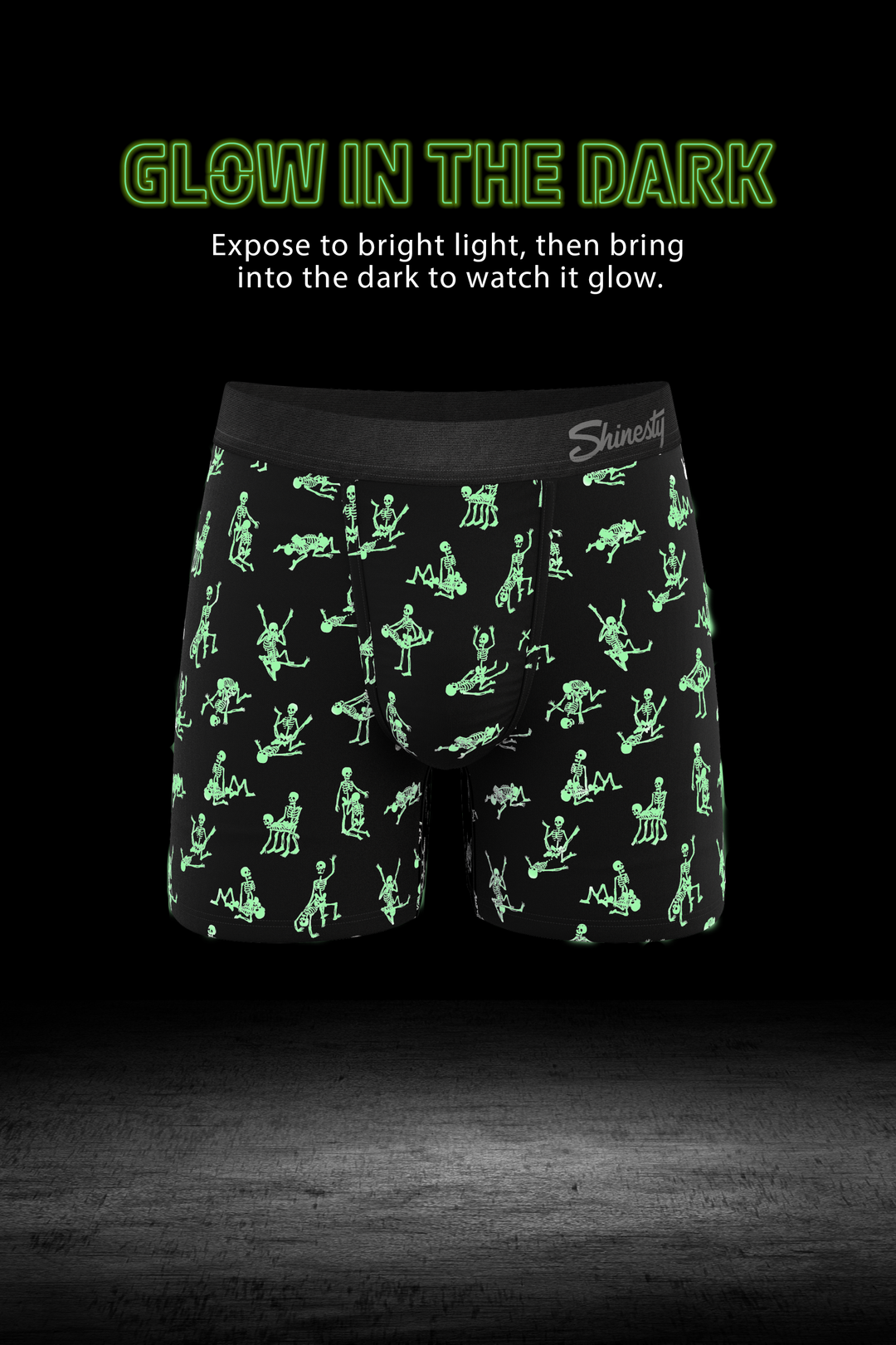 Glow in the Dark Skeletons Briefs | Bare Back Bones Ball Hammock® Pouch Underwear