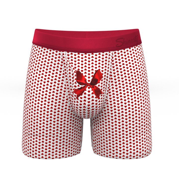 The Date Night: Valentine's Day Bow Print Ball Hammock® Pouch Boxer Briefs with Fly