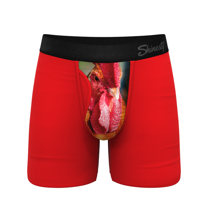 The Early Risers Boxer Briefs | Barnyard Rooster Ball Hammock® Pouch with Fly