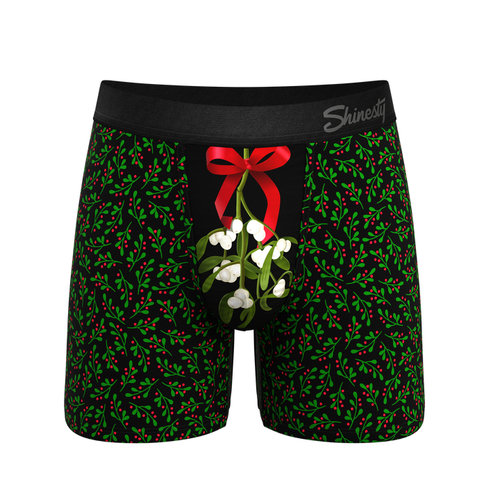 The Kiss Me There Mistletoe Ball Hammock® Pouch Underwear | Festive Holiday Boxer Briefs