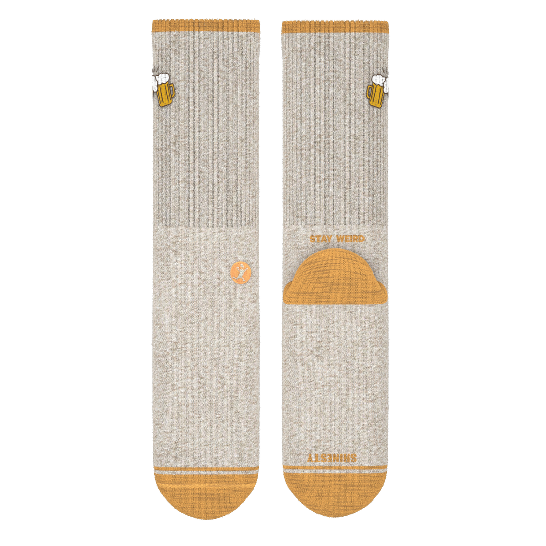 The Brewski | Beer Heel Hammock™ Crew Socks