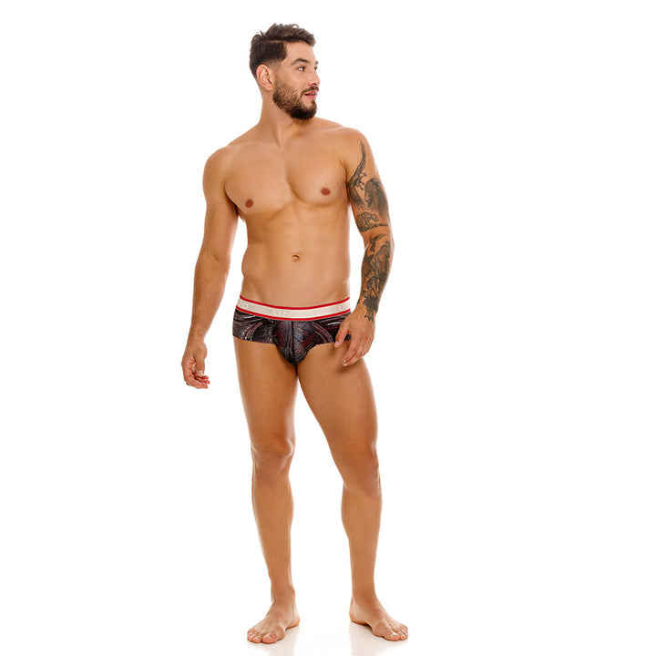 Mundo Unico Men's Abismal Negro Boxer Briefs - High-Performance Microfiber with Anatomical Pouch