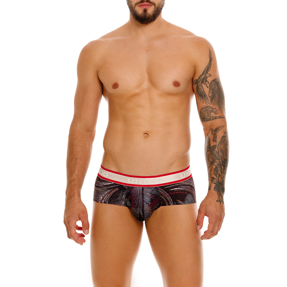 Mundo Unico Men's Abismal Negro Boxer Briefs - High-Performance Microfiber with Anatomical Pouch