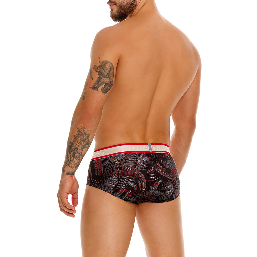 Mundo Unico Men's Abismal Negro Boxer Briefs - High-Performance Microfiber with Anatomical Pouch