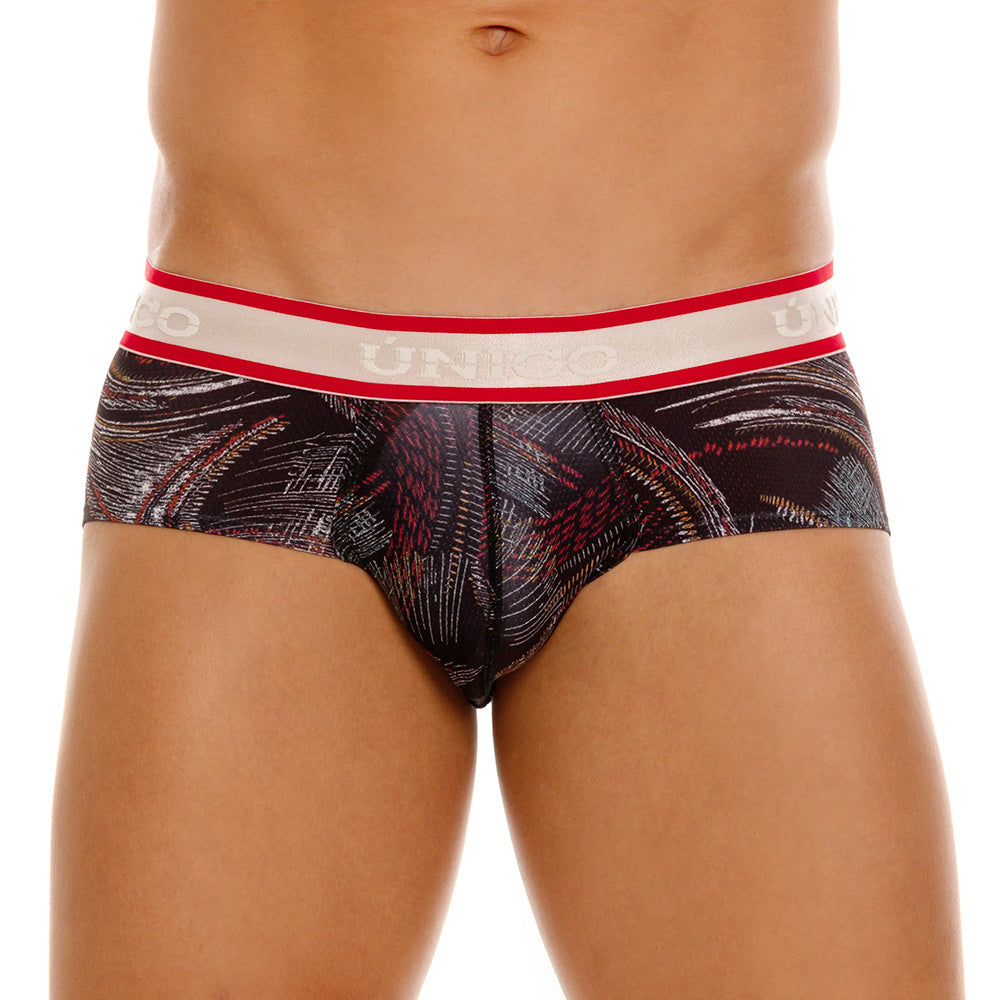 Mundo Unico Men's Abismal Negro Boxer Briefs - High-Performance Microfiber with Anatomical Pouch