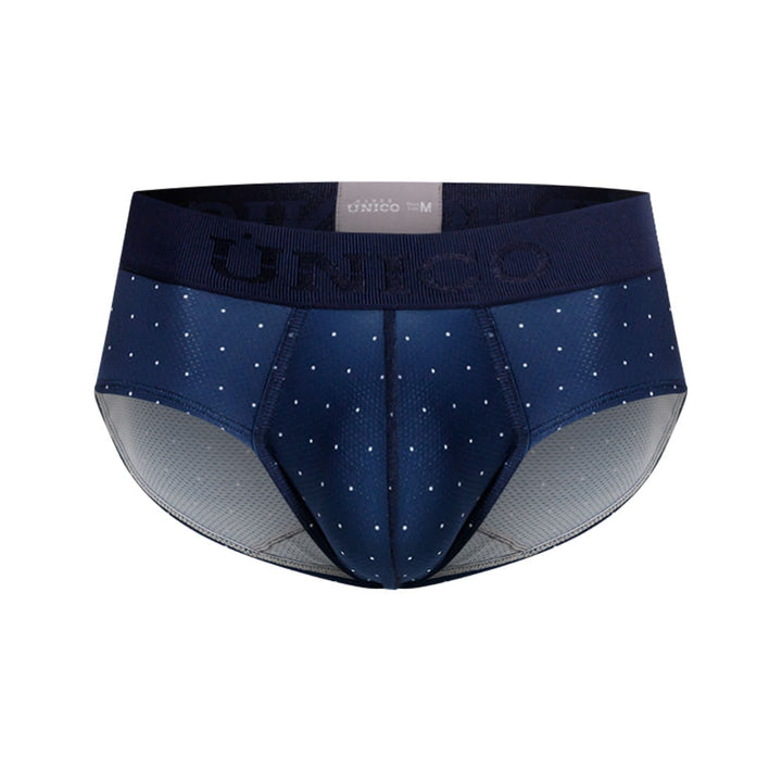 Mundo Unico Men's Microperforated Boxer Briefs - Baltic Blue Polka Dot