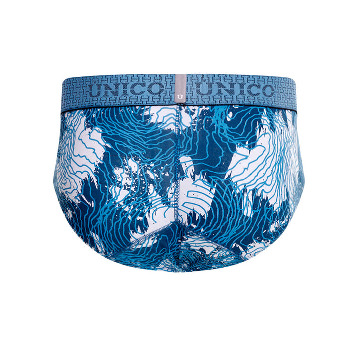 Mundo Unico Men's Barníz Azul Boxer Briefs - Premium Printed Cotton Support Underwear