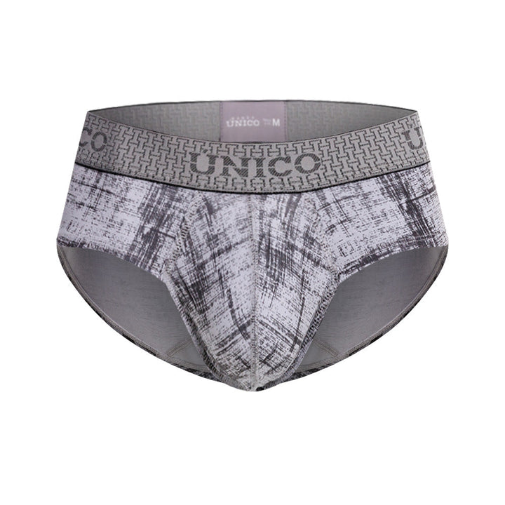 Mundo Unico Men's Concepto Gris Boxer Briefs - Printed Microfiber Comfort Underwear
