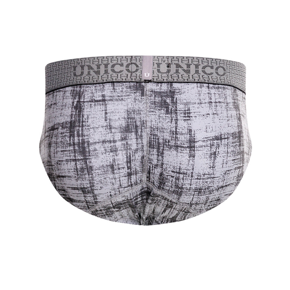 Mundo Unico Men's Concepto Gris Boxer Briefs - Printed Microfiber Comfort Underwear
