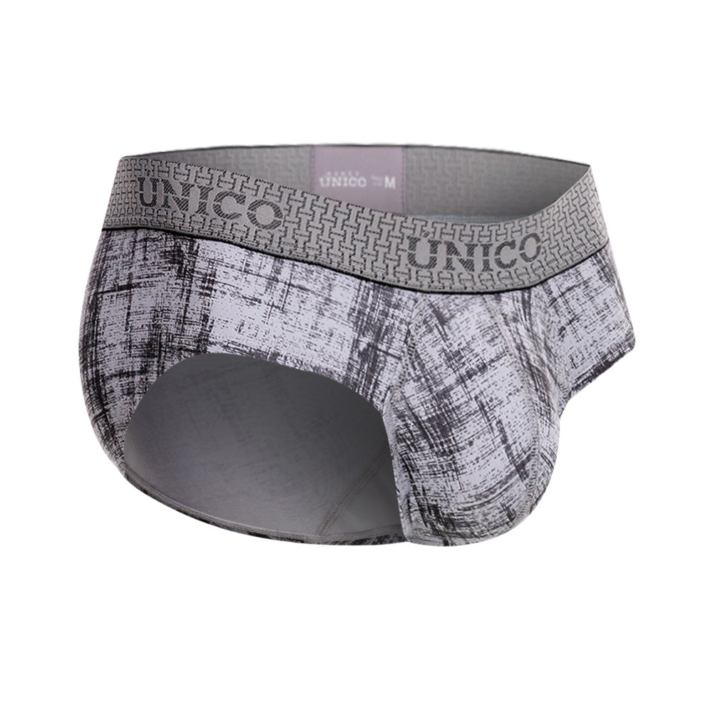 Mundo Unico Men's Concepto Gris Boxer Briefs - Printed Microfiber Comfort Underwear