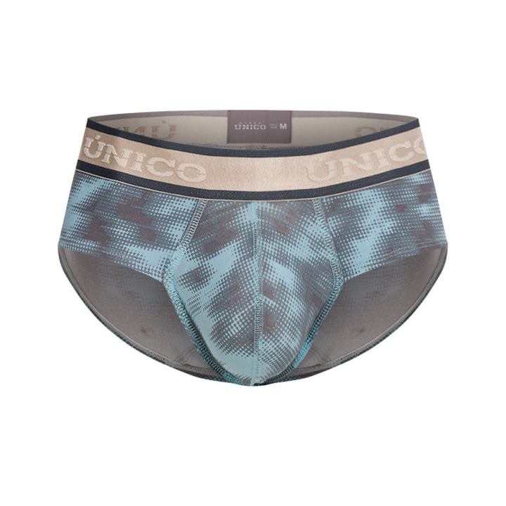 Mundo Unico Men's Cotton Boxer Briefs - Fascinante Grey Printed Design