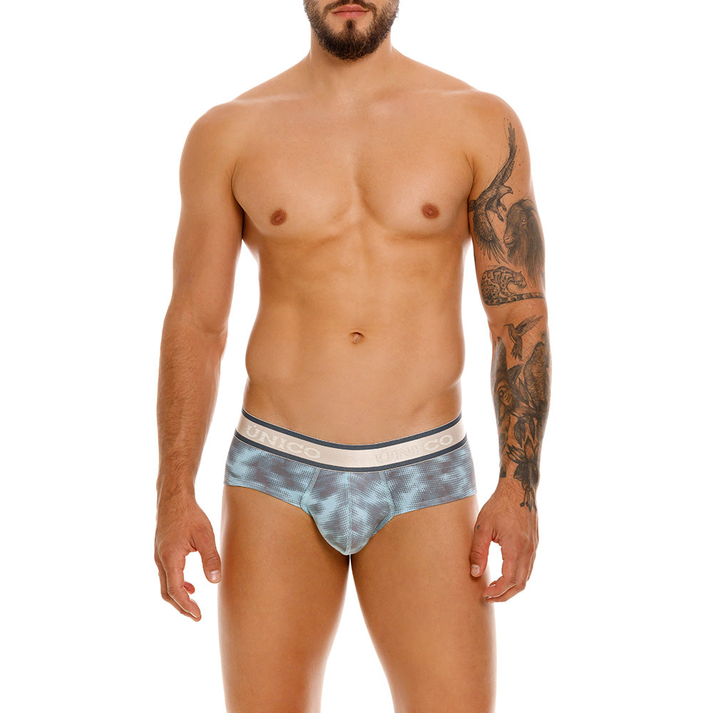 Mundo Unico Men's Cotton Boxer Briefs - Fascinante Grey Printed Design