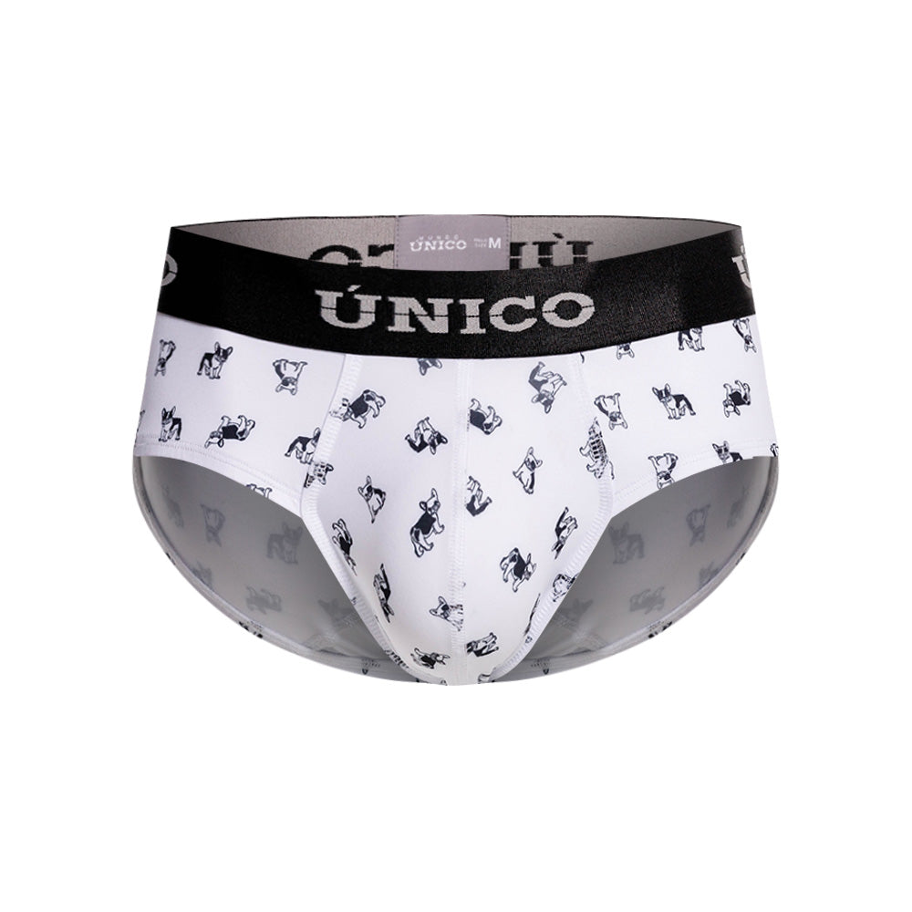 Mundo Unico Frenchis Men's Printed Boxer Briefs - White (Blanco)