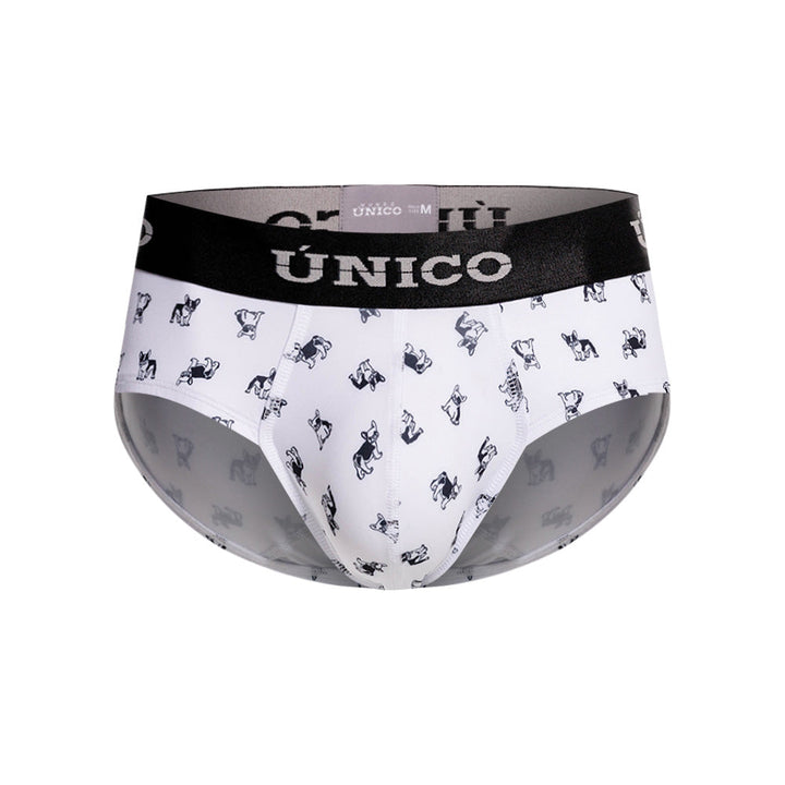 Mundo Unico Frenchis Men's Printed Boxer Briefs - White (Blanco)