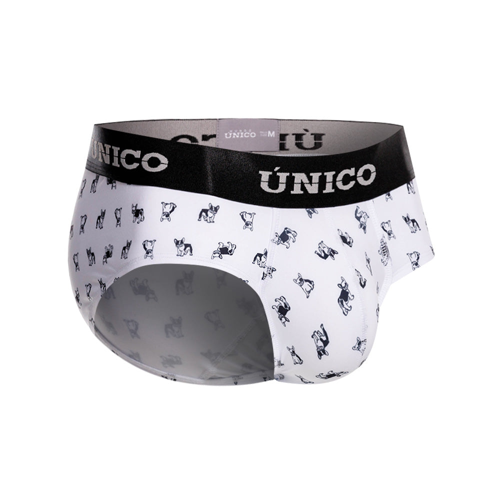 Mundo Unico Frenchis Men's Printed Boxer Briefs - White (Blanco)