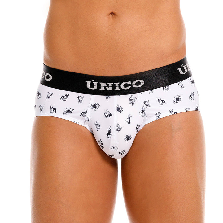 Mundo Unico Frenchis Men's Printed Boxer Briefs - White (Blanco)