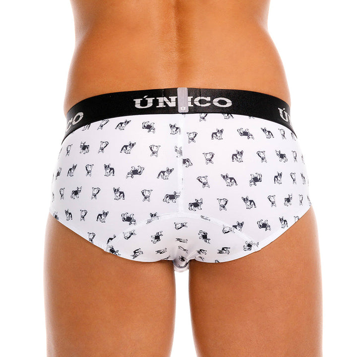 Mundo Unico Frenchis Men's Printed Boxer Briefs - White (Blanco)