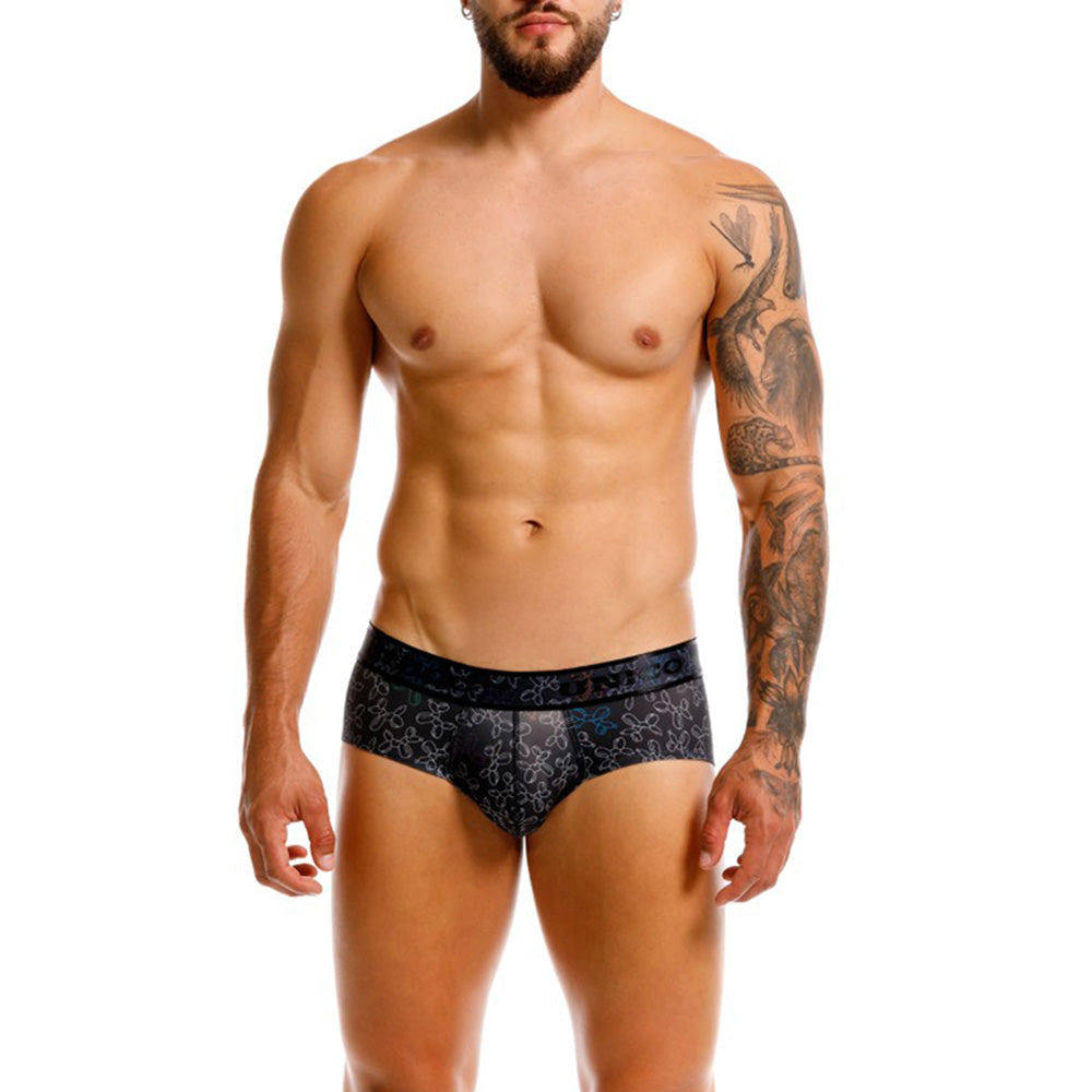 Unico Globán Men's Boxer Brief - Black Balloon Animal Print Microfiber