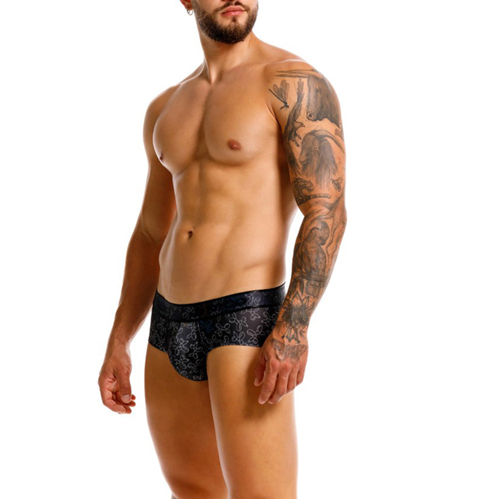 Unico Globán Men's Short Boxer Brief - Black Animal Balloon Print Underwear
