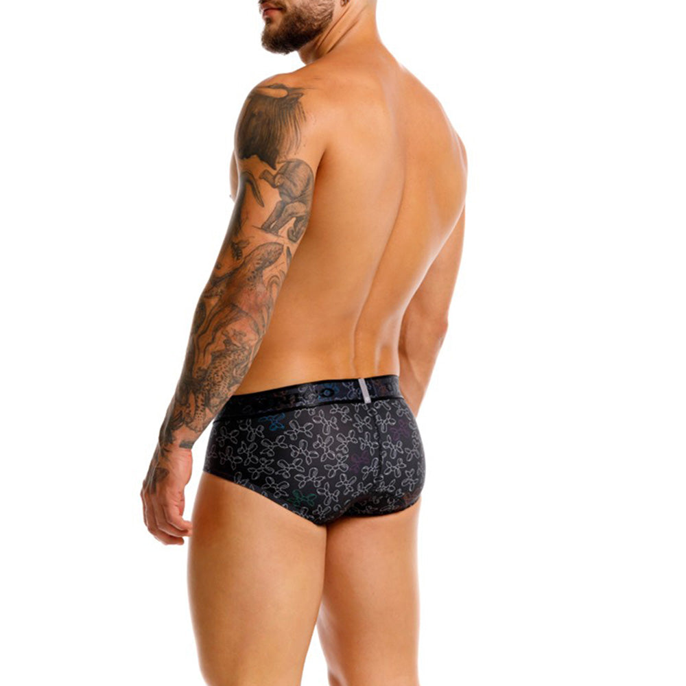 Unico Globán Men's Boxer Brief - Black Balloon Animal Print Microfiber