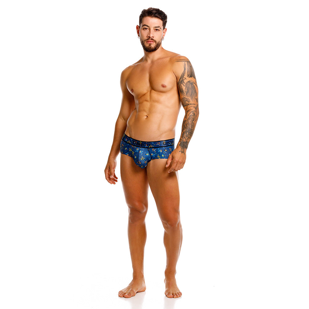 Mundo Único Blue Pacer Boxer Brief | Breathable Microfiber Underwear w/ Urologist-Endorsed Pouch