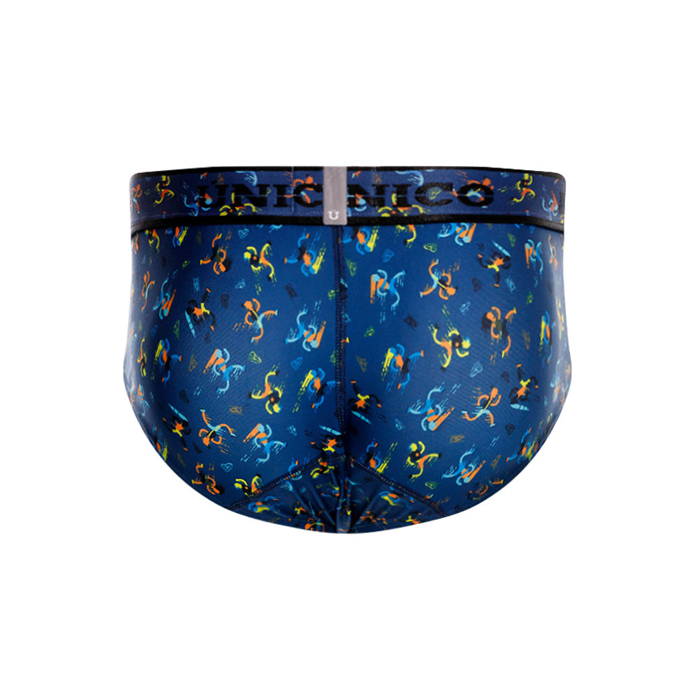 Mundo Único Blue Pacer Boxer Brief | Breathable Microfiber Underwear w/ Urologist-Endorsed Pouch