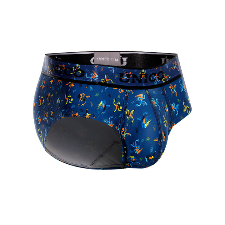 Mundo Único Blue Pacer Boxer Brief | Breathable Microfiber Underwear w/ Urologist-Endorsed Pouch