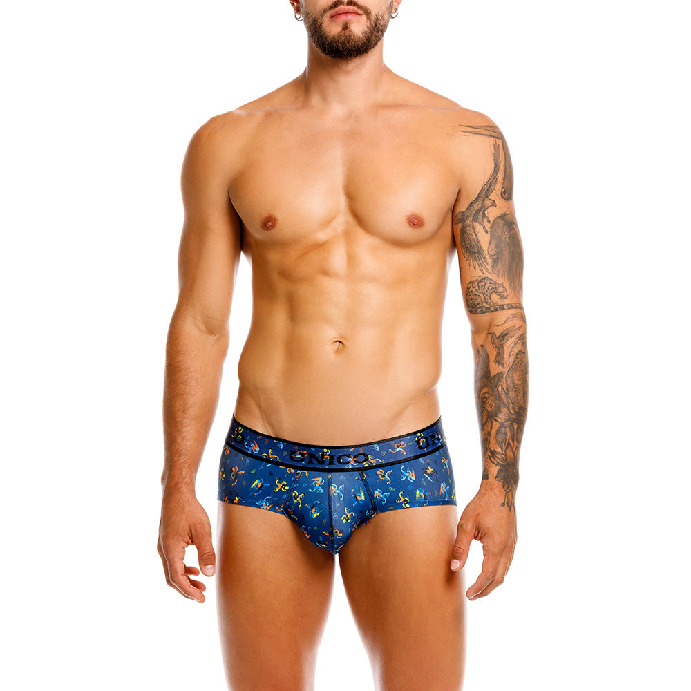 Mundo Único Blue Pacer Boxer Brief | Breathable Microfiber Underwear w/ Urologist-Endorsed Pouch
