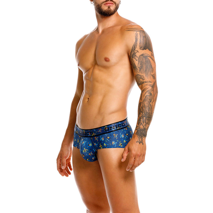Mundo Único Blue Pacer Boxer Brief | Breathable Microfiber Underwear w/ Urologist-Endorsed Pouch